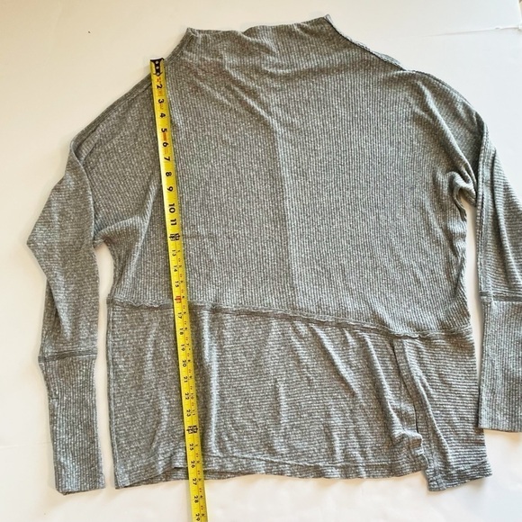 Free People Londontown Thermal Oversized Gray Shirt Top Size XS OB658525 - Picture 8 of 8
